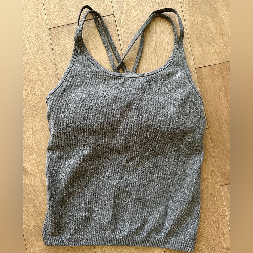 Grey athletic top